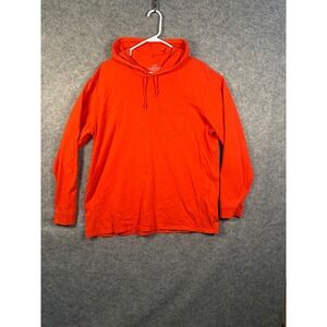 Vineyard Vines Mens XL Orange Long Sleeve Hooded‎ Cotton T-Shirt 6V000843
